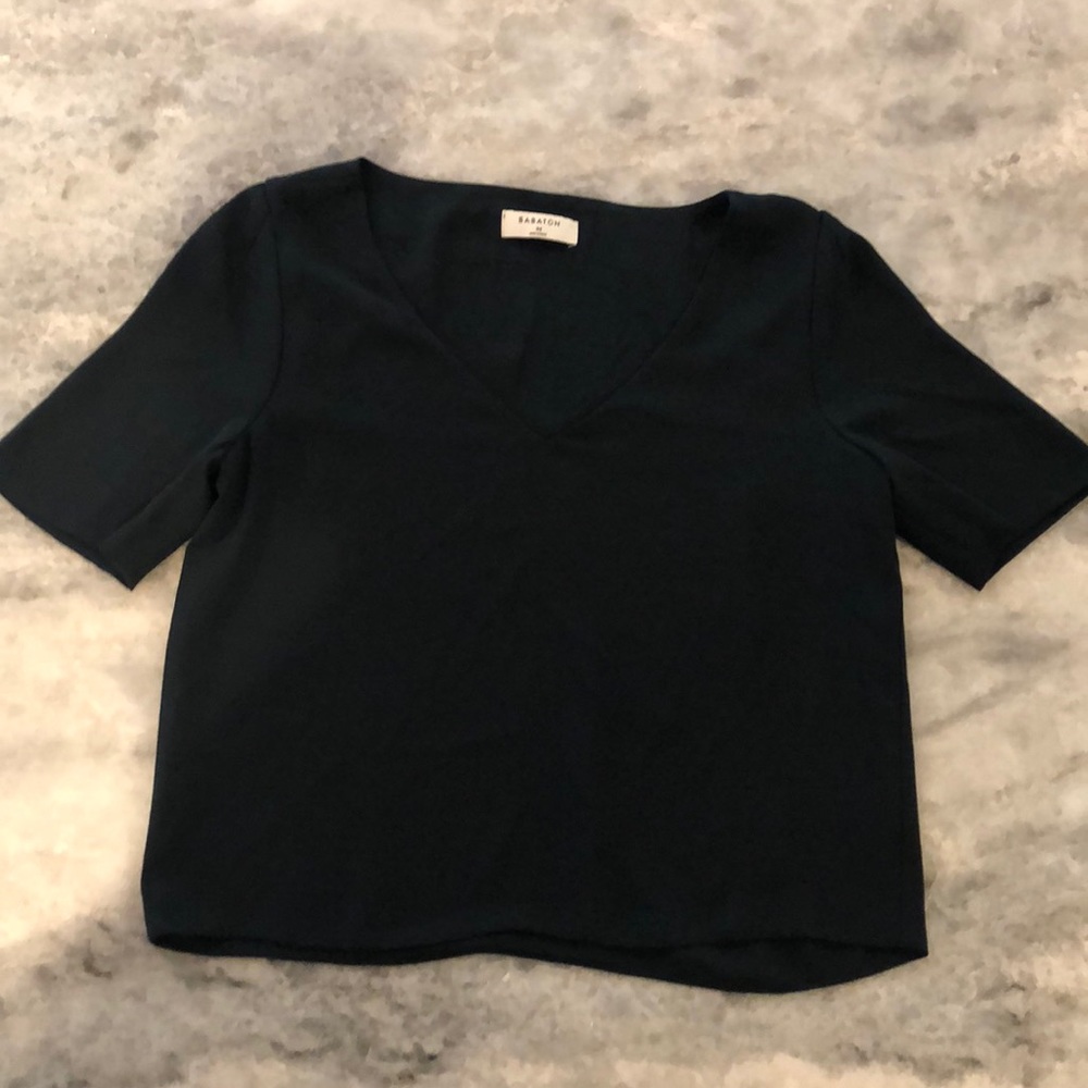 Forest green crop top